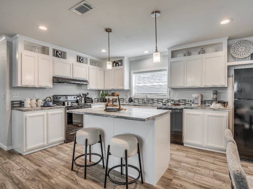 The mason lot #9 kitchen home features