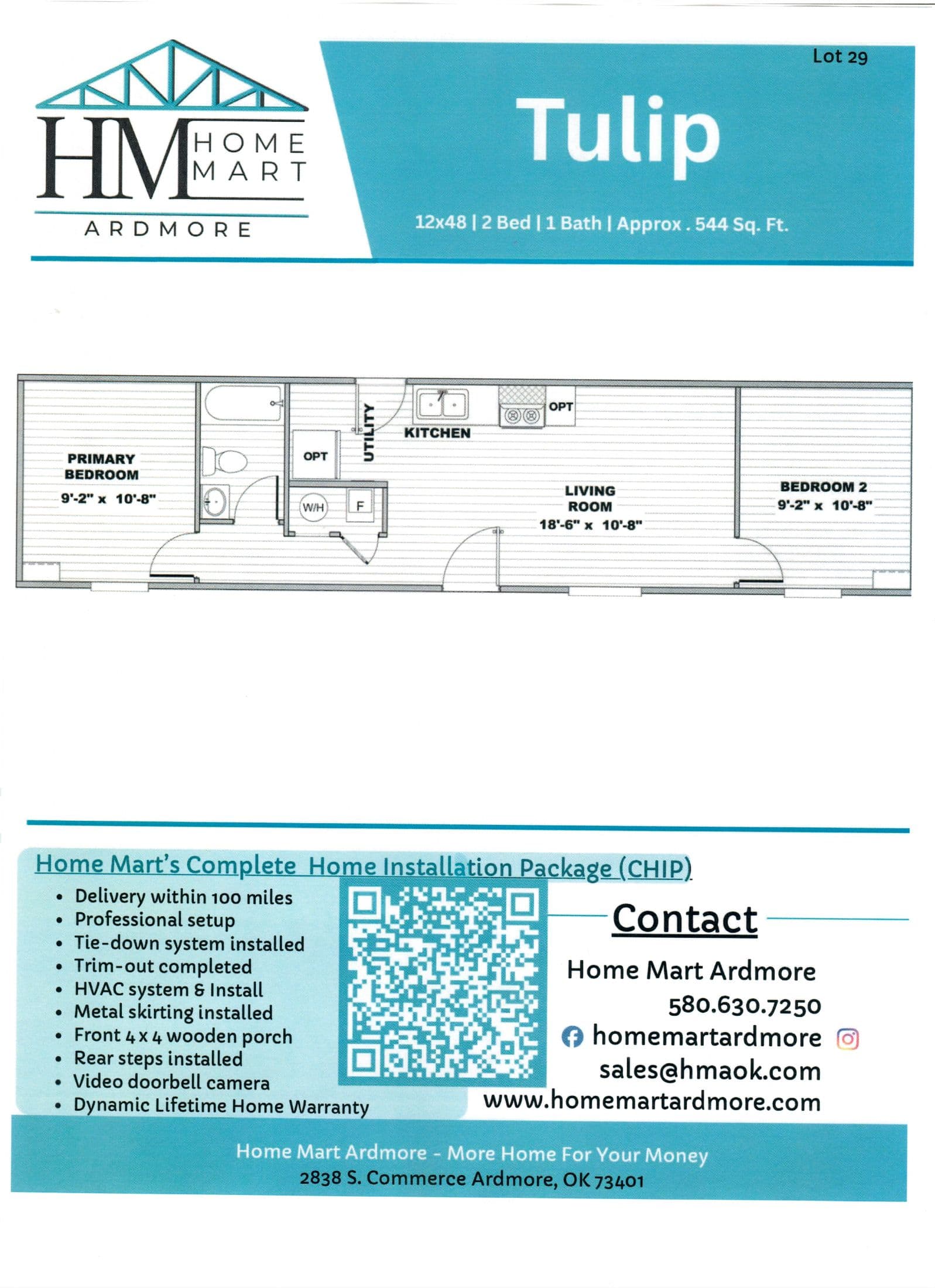 Tulip floor plan home features
