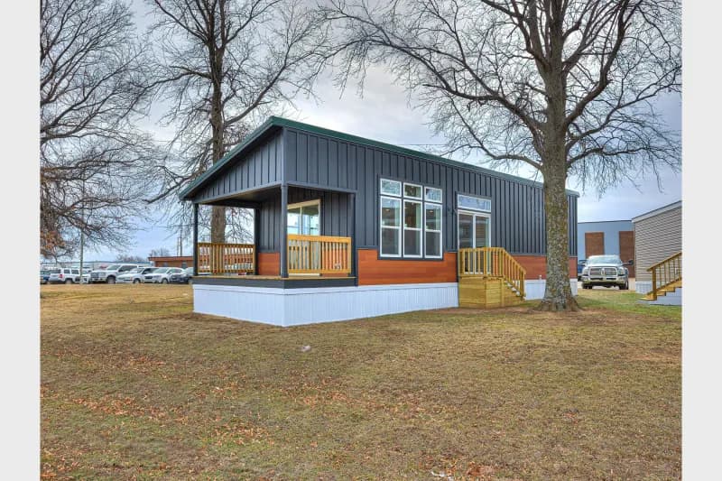 Contemporary cabin a700 elevation and exterior home features