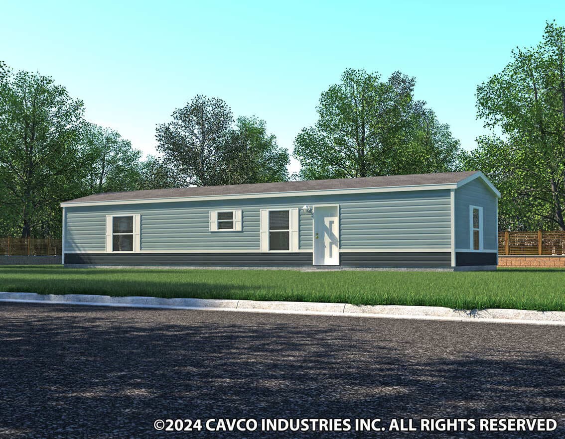 Canyon lake single-wide 16562c exterior, elevation, and hero home features