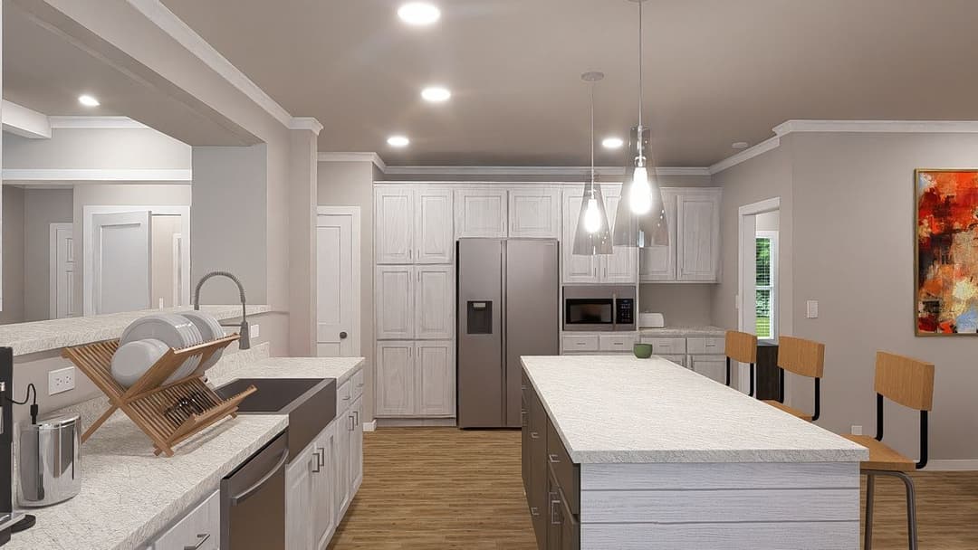 The hexagon kitchen home features