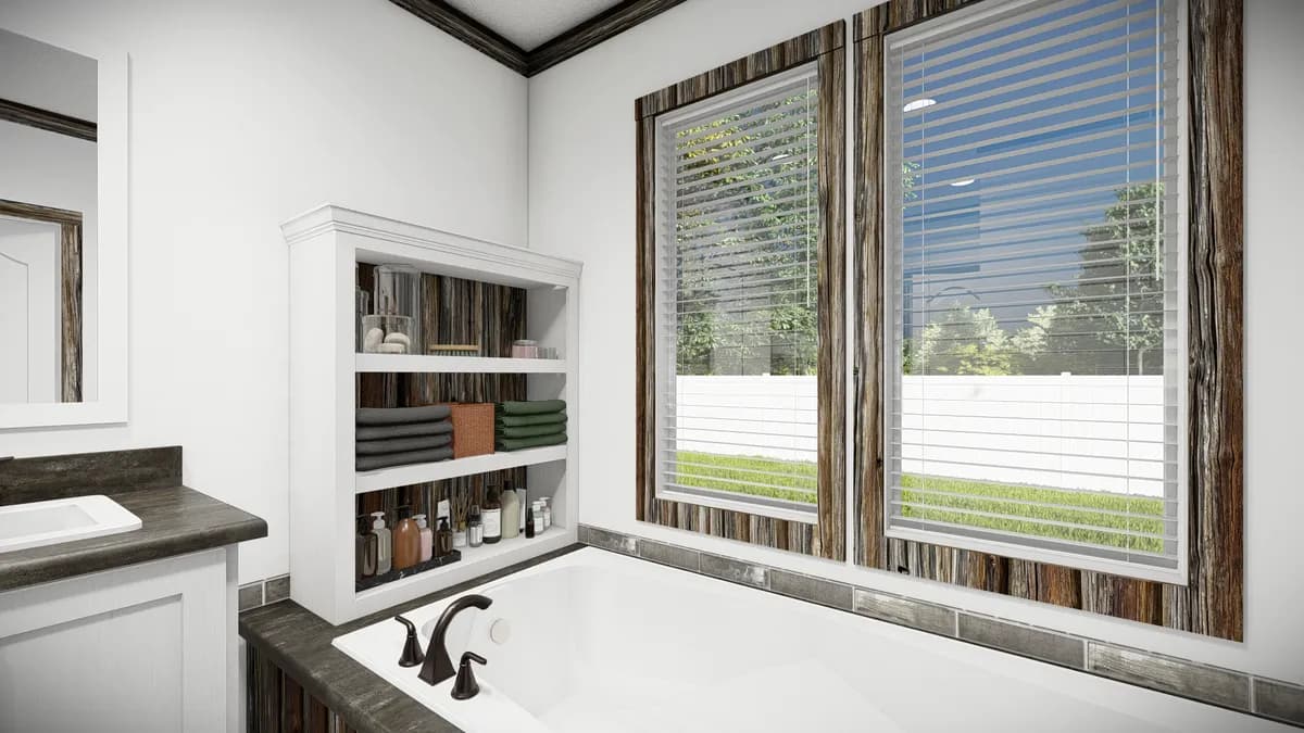 The bandit bathroom home features