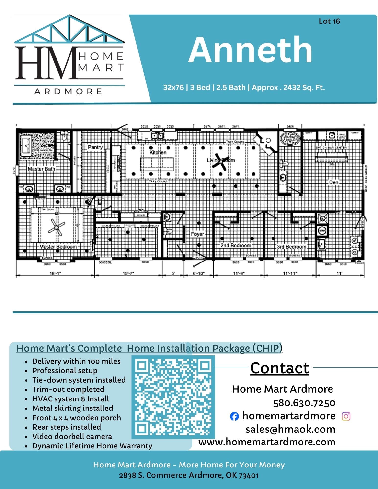 Custom sunshine 2043 lot 16 floor plan home features