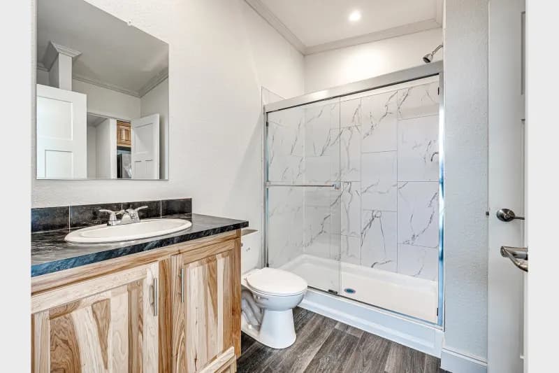 Contemporary cabin a700 bathroom home features