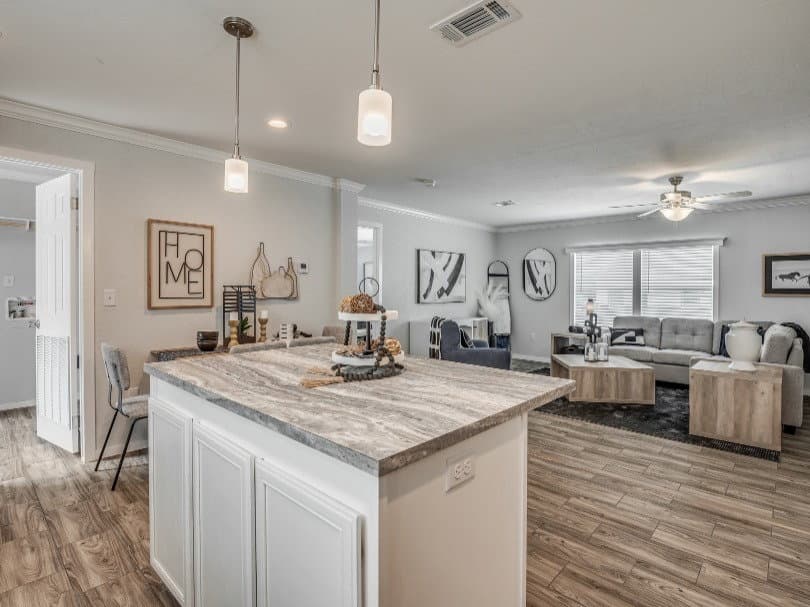 The mason lot #9 kitchen home features