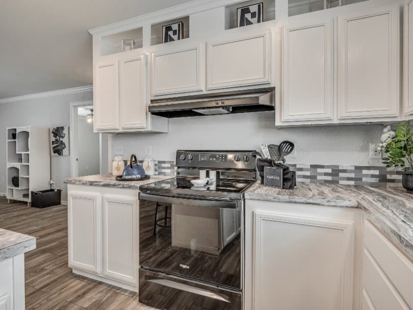 The mason lot #9 kitchen home features
