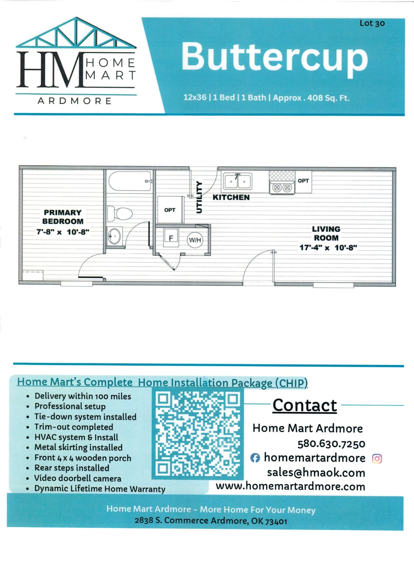 Buttercup floor plan home features