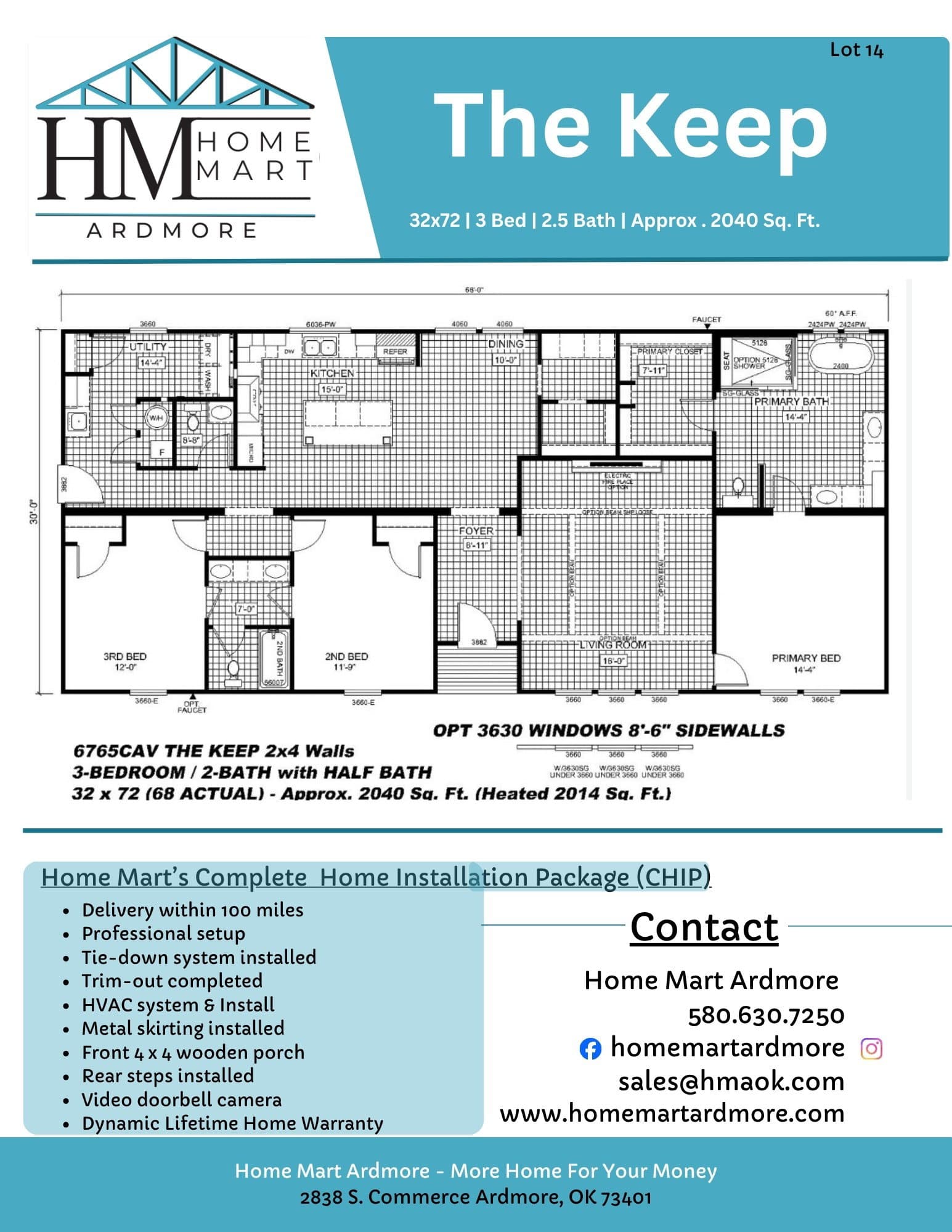 The keep floor plan home features