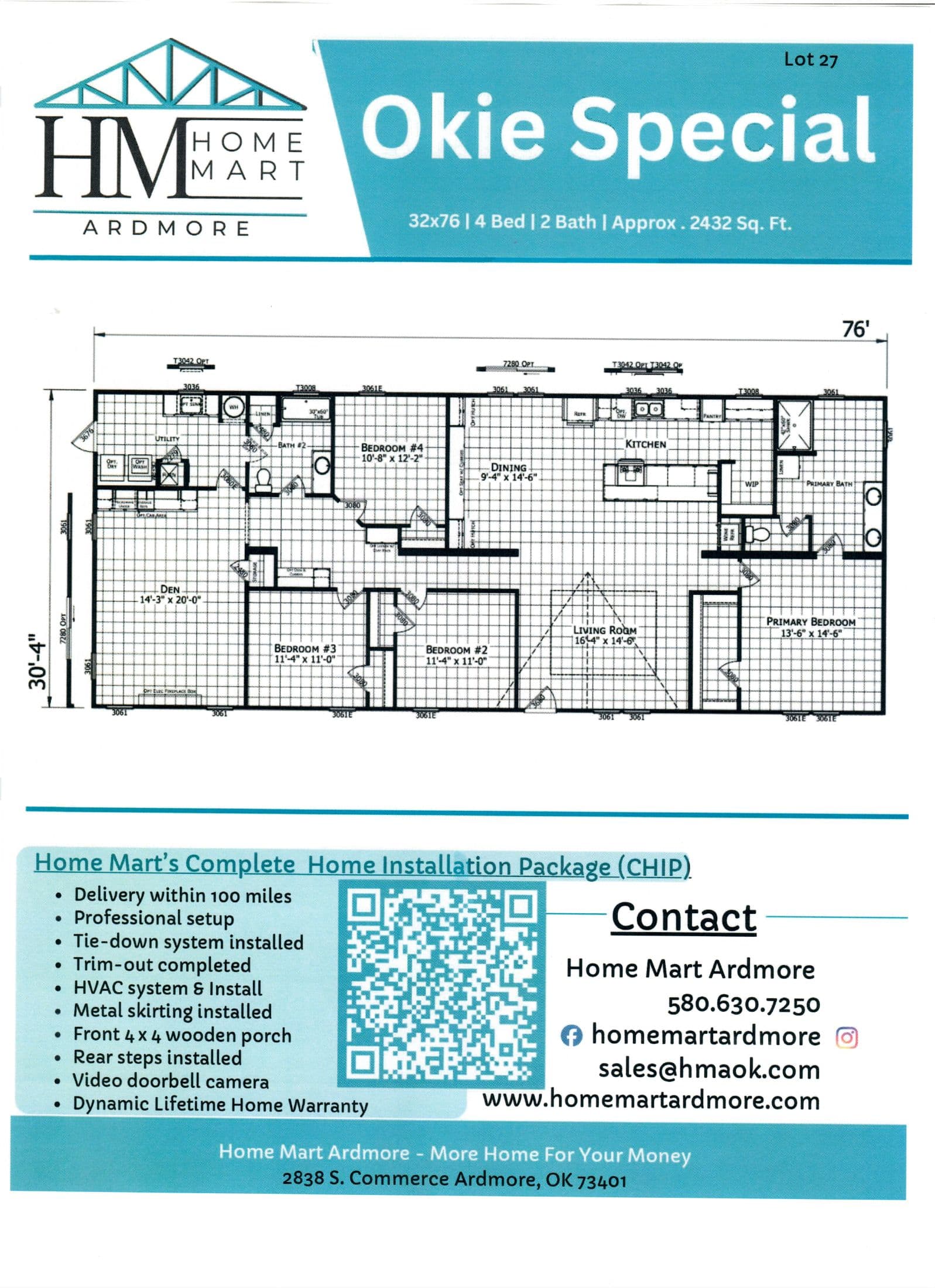 Bourbon lot #27 floor plan home features