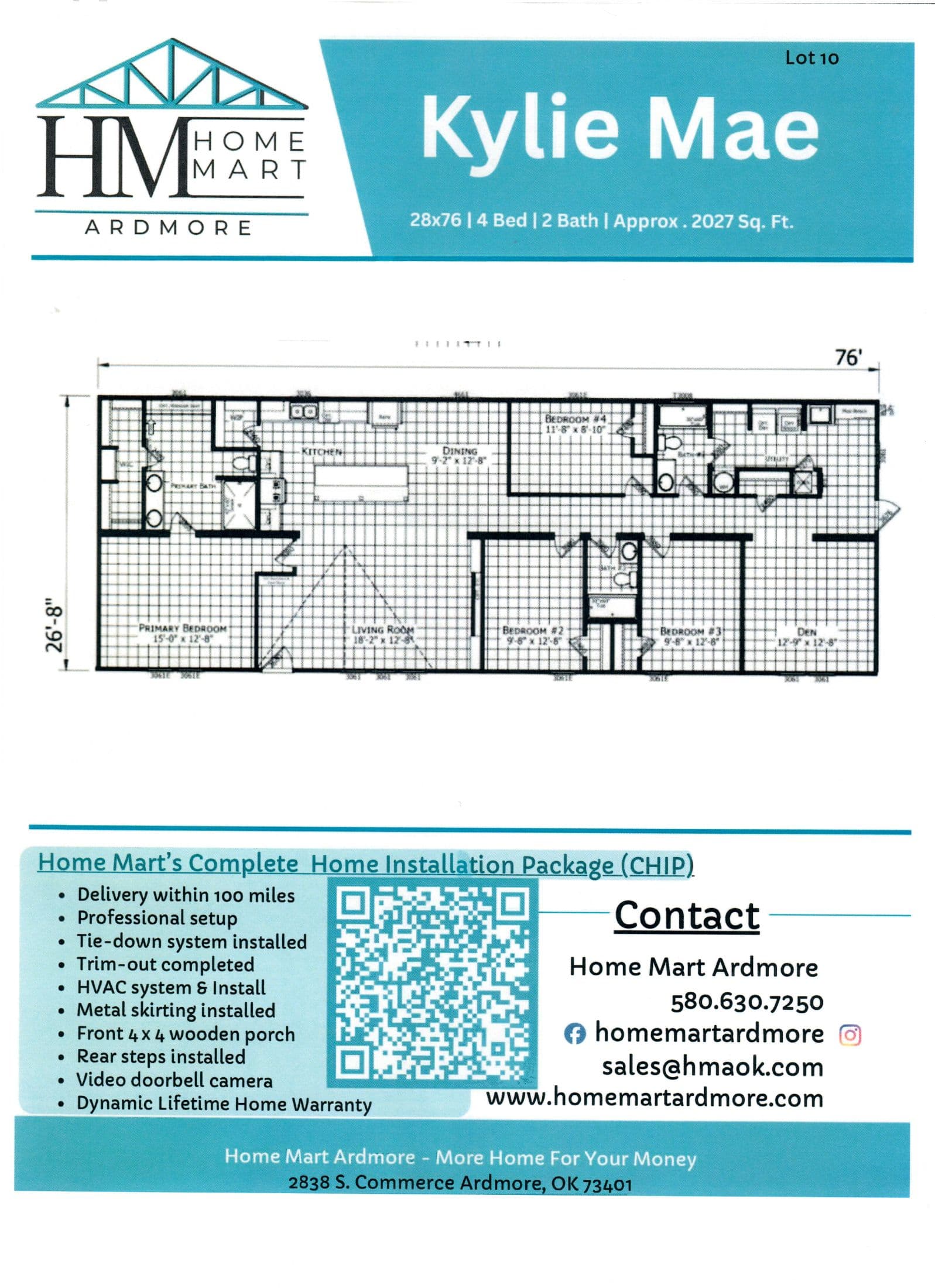Kylie mae lot #10 floor plan home features