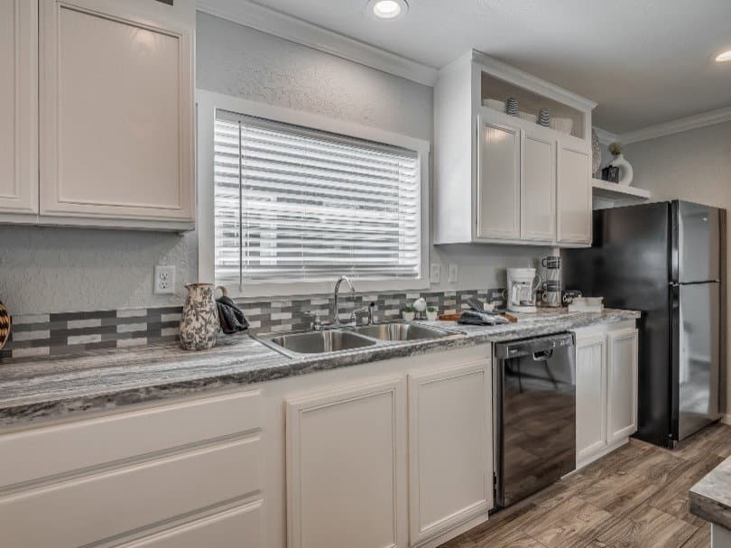 The mason lot #9 kitchen home features