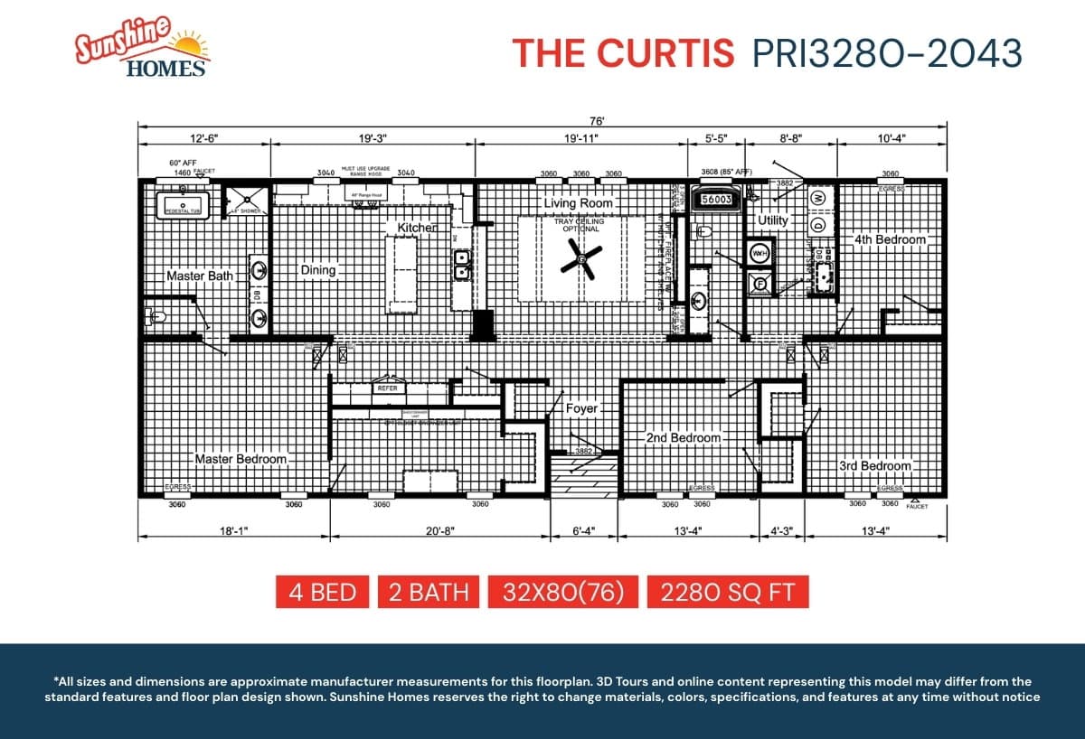 Pri3280-2043 floor plan home features